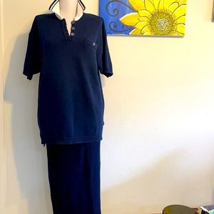 Tommy Hilfiger vintage-knit sweater/skirt